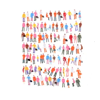 100 kozarcev NOVA Ulica Osebnih Ljudi, Številke Modela Ljudi Vlak Park Miniature Plastičnih N Merilu 1:150 Mix Pobarvan Model Ljudi