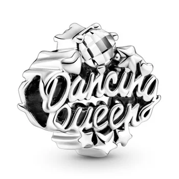 Utrla & Logotip Gob Hišo Dancing Queen Presence Banka Raca, Mačka Noge 925 Sterling Srebro Čar Fit Europe Zapestnico Diy Nakit