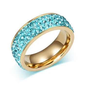 šest stilov, 7mm Široko Vrsta Obroča Evropski in Ameriški titana jekla nakit za Moške Band Simulirani Diamanti Prstani Poročni Nakit