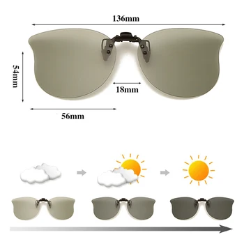 Polarizirana sončna Očala Moških Posnetek Na Sončna Očala Pribor Photochromic Vožnje Očala Ženske Cat Eye Glasses UV