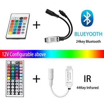 LED Trakovi Luči SMD 5050 APLIKACIJO Bluetooth Controller 5 v DC 12V RGB 0,5 M-30 M Prilagodljiv Diode, Primerna Za Osebe In Dekoracijo Doma