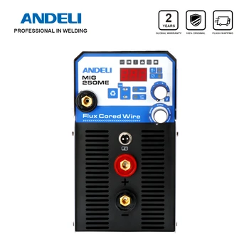 ANDELI Digitalni Gospodinjski 220V MIG-250E Mini Pol-avtomatski MIG varjenje brez Plina Tok Jedro Žice Inverter MIG Varilec